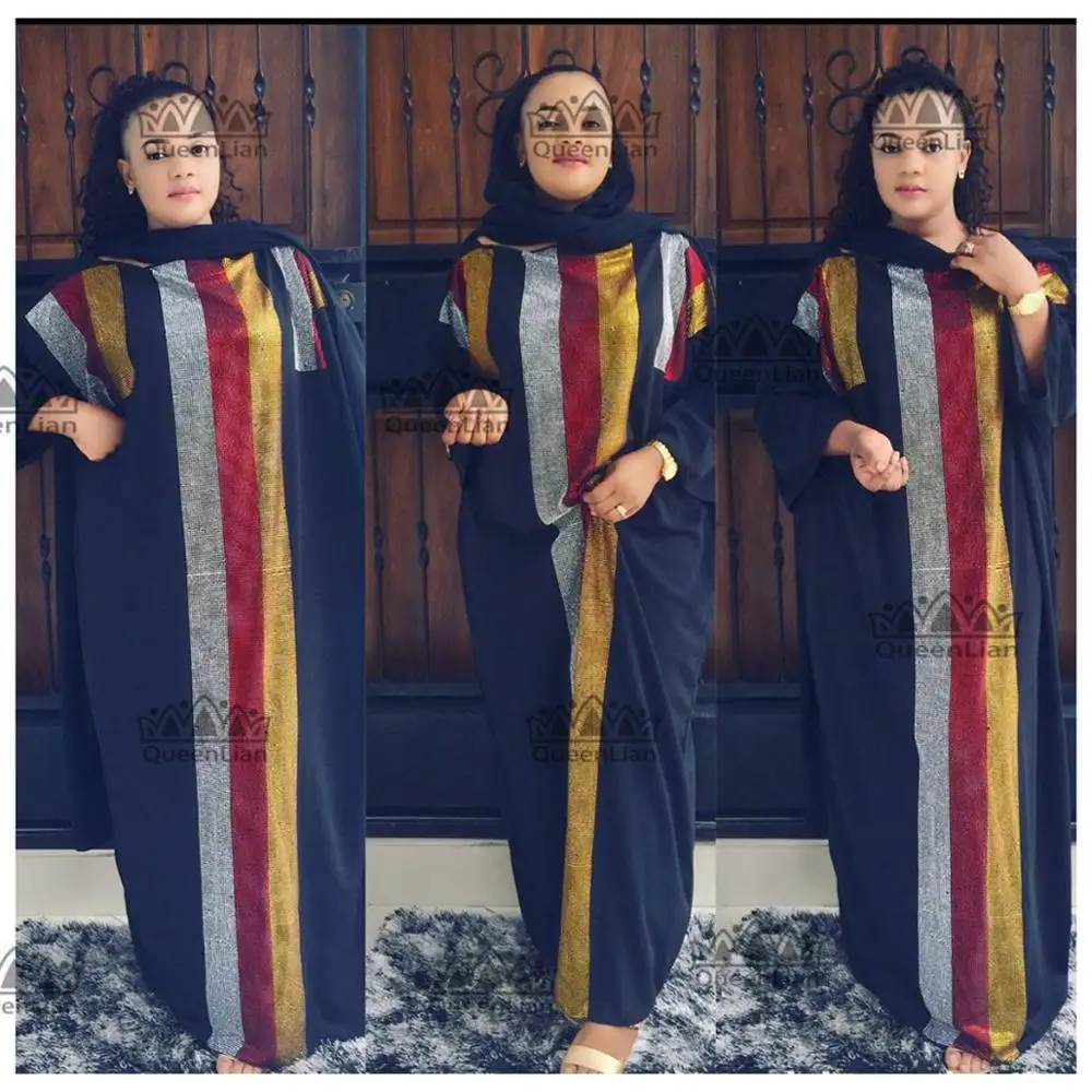 Африканское хлопковое платье большого размера с бриллиантами длина 2020 см ширина