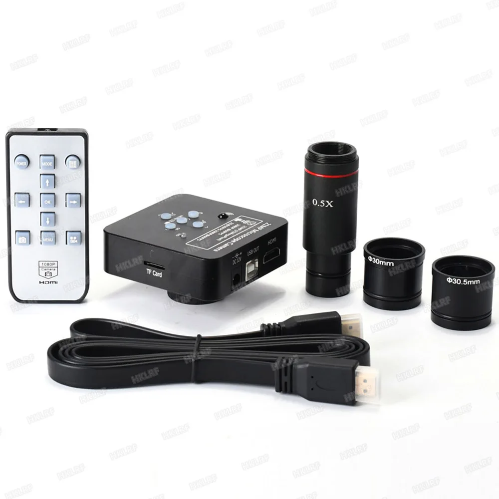 21MP 2K 1080P 60FPS HD USB промышленный цифровой видео микроскоп камера + 0.5X C-Mount объектив
