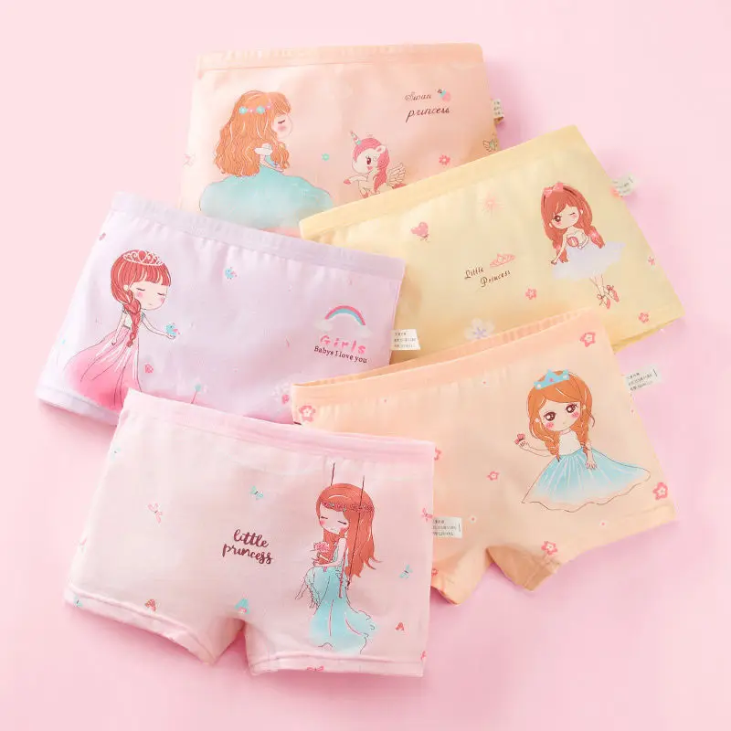 5 шт./Лот Детские хлопковые трусы-боксеры с принтом | Детская одежда и обувь