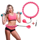 Спортивный Регулируемый кольцевой тренировочный обруч, 24 секции, съемный, для похудения, фитнеса, для дома