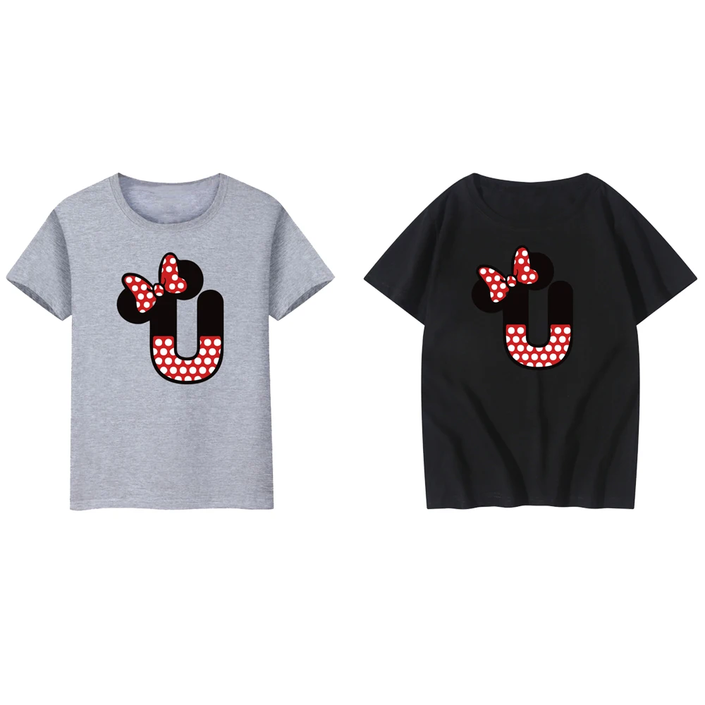 

Новая модная летняя футболка с принтом Минни, мультяшный графический рисунок для девочек, детские мягкие футболки с коротким рукавом, Детск...