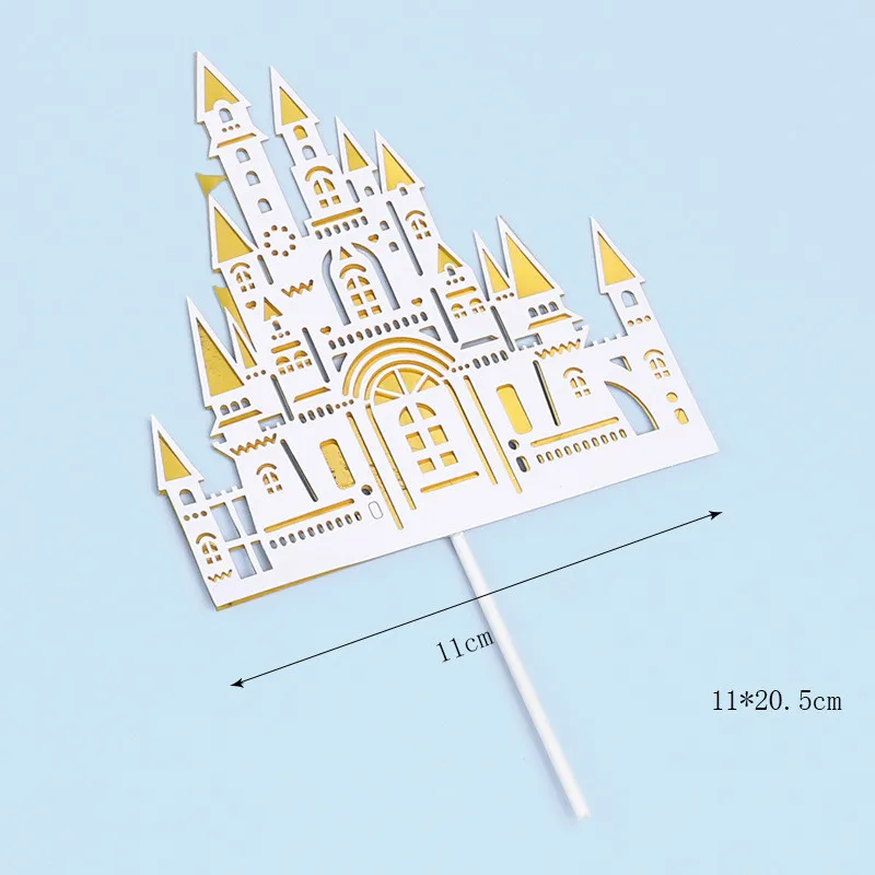 Мультяшный замок колесо обозрения воздушный шар торт на день рождения Топпер