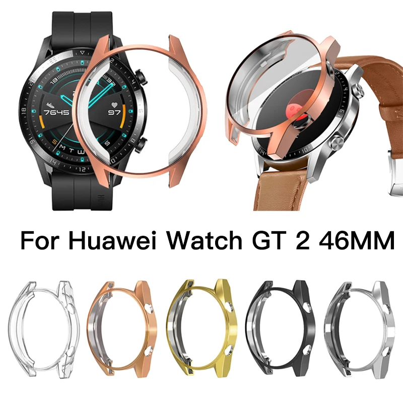 Чехол для Huawei watch GT 2 46 мм защитный чехол экрана из ТПУ полноразмерный