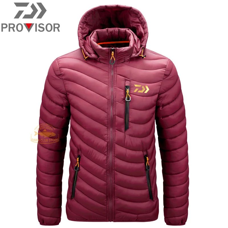 

Winter DAIWA Fishing Clothes Men's New Waterproof Fishing Down Jacket for Outdoor Cycling Windproof Clothes Warm Fishing Jacket