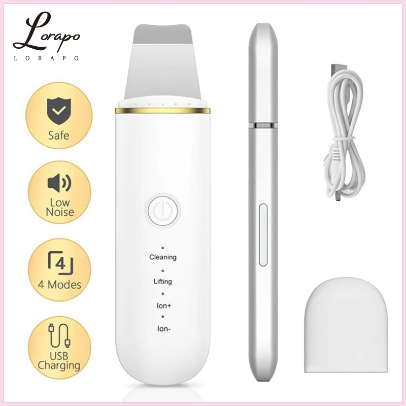 Ультразвуковой скребок для кожи шпатель лица с вибрацией удаления черных точек