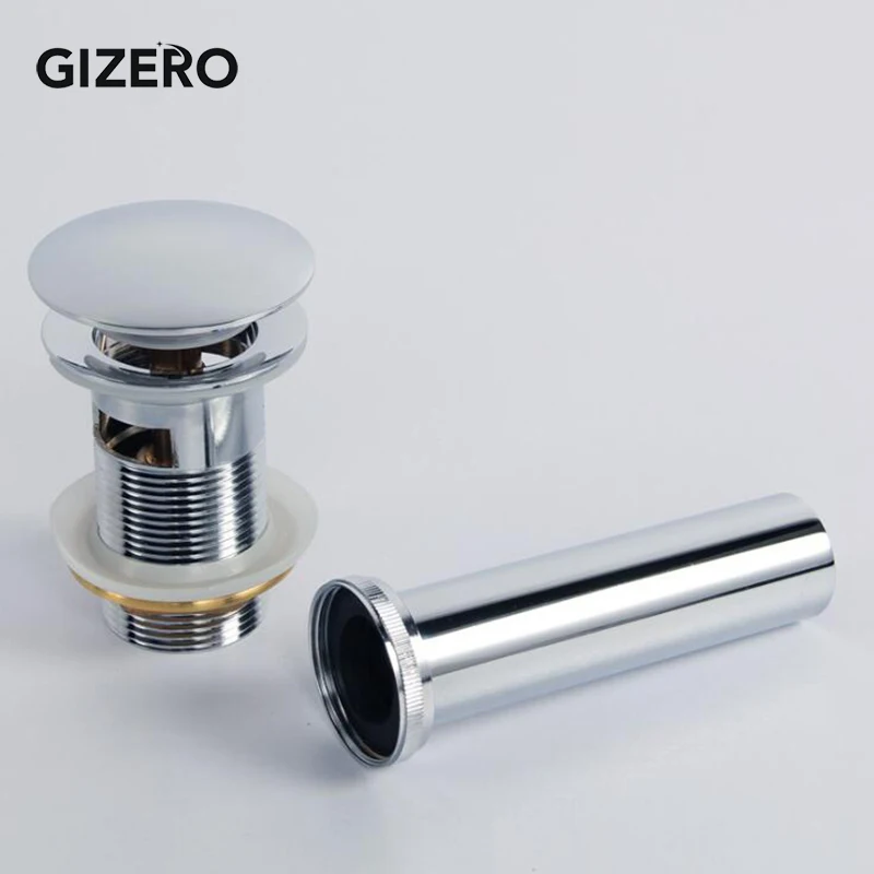 bathroom accessories pop up drain chrome basin sink waste click clack vanity sink drain strainer withwithout overflow zr2018 free global shipping