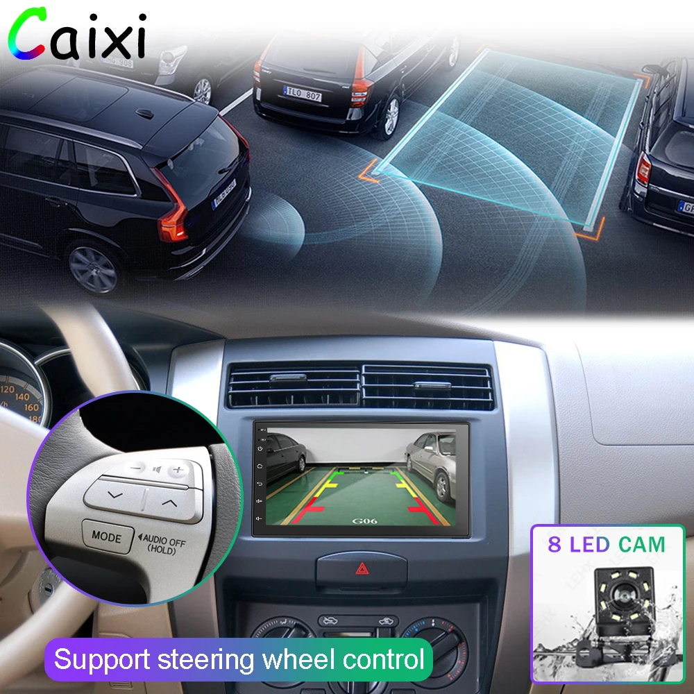2 Din Android 8,1 автомобильный Радио мультимедиа для Nissan Volkswagen TOYOTA Honda KIA hyundai mazda Универсальный Авто Стерео gps карта