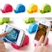 mini elephant phone desktop stand table for iphone support holder universal plastic mobile phone holder for xiaomi huawei