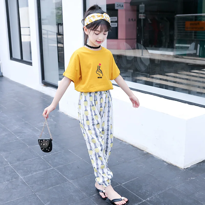 Комплект для девочек одежда комплект из двух предметов детей детский летний