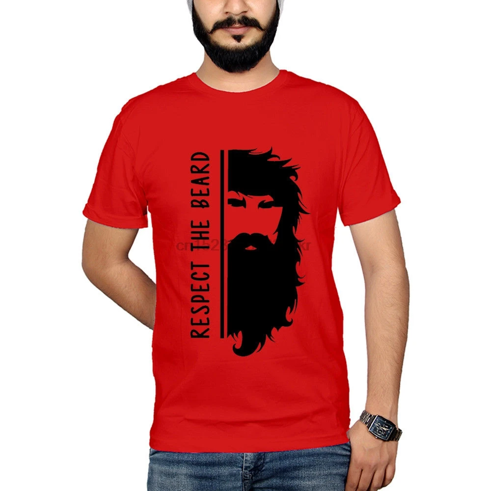 Футболка с надписью Respect The Beard забавная крутая футболка короткими рукавами и