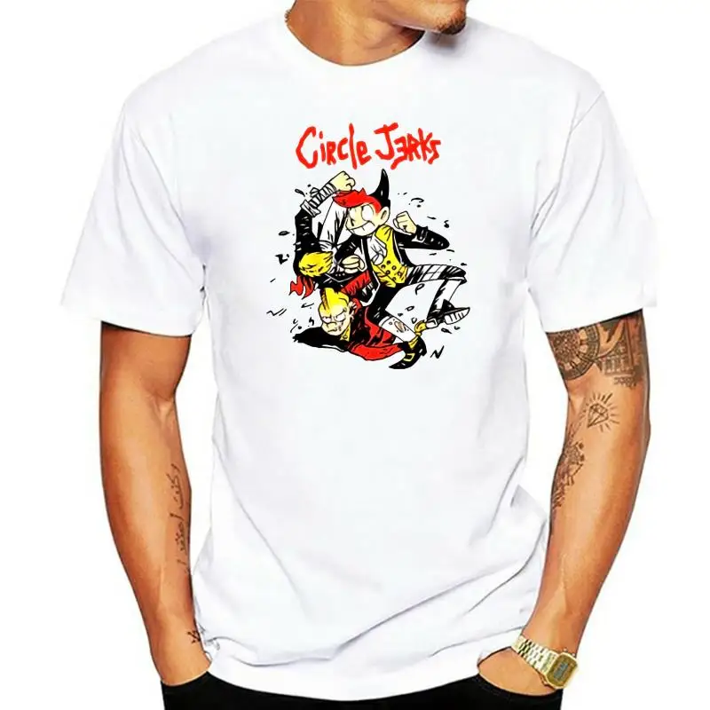 

Circle Jerks American Punk White Tee T-shirt Men's sz S-3XL100% cotton casual short sleeve men T shirt