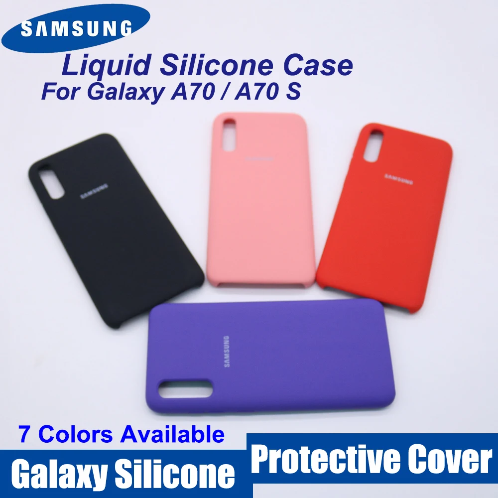 Оригинальный чехол для Samsung Galaxy A70 жидкий силиконовый шелковистая мягкая