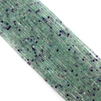 faceted beads natural green fluorite round stone beads used in jewelry making diy necklace bracelet accessories 2 3 4 mm