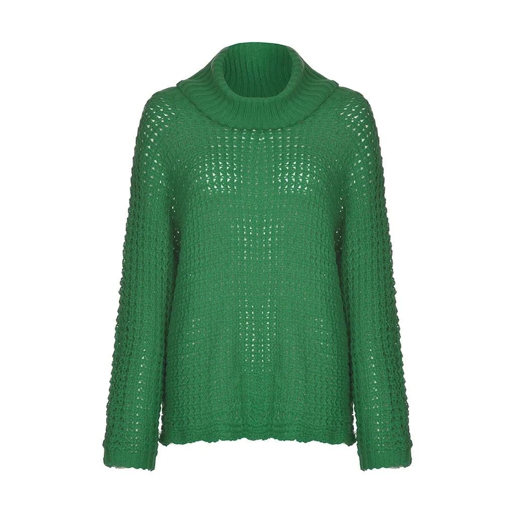 Women's Sweater Winter Pullovers Loose Sweaters Solid Casual Maglione Long Sleeve Turnleneck sueter mujer invierno D18 | Женская