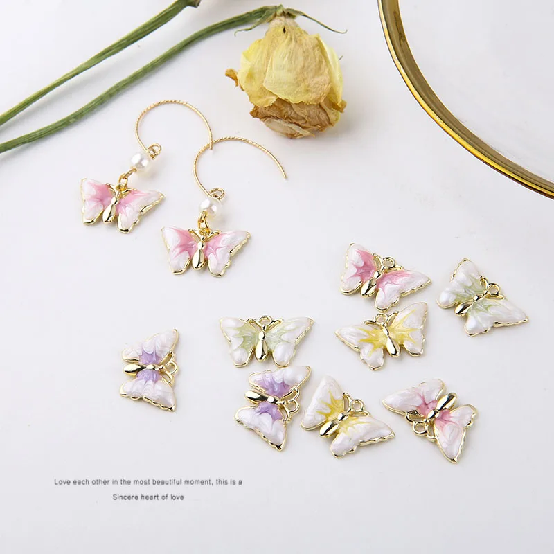 6 шт. хит продаж винтажные сказочные романтические мерцающие серьги-бабочки для