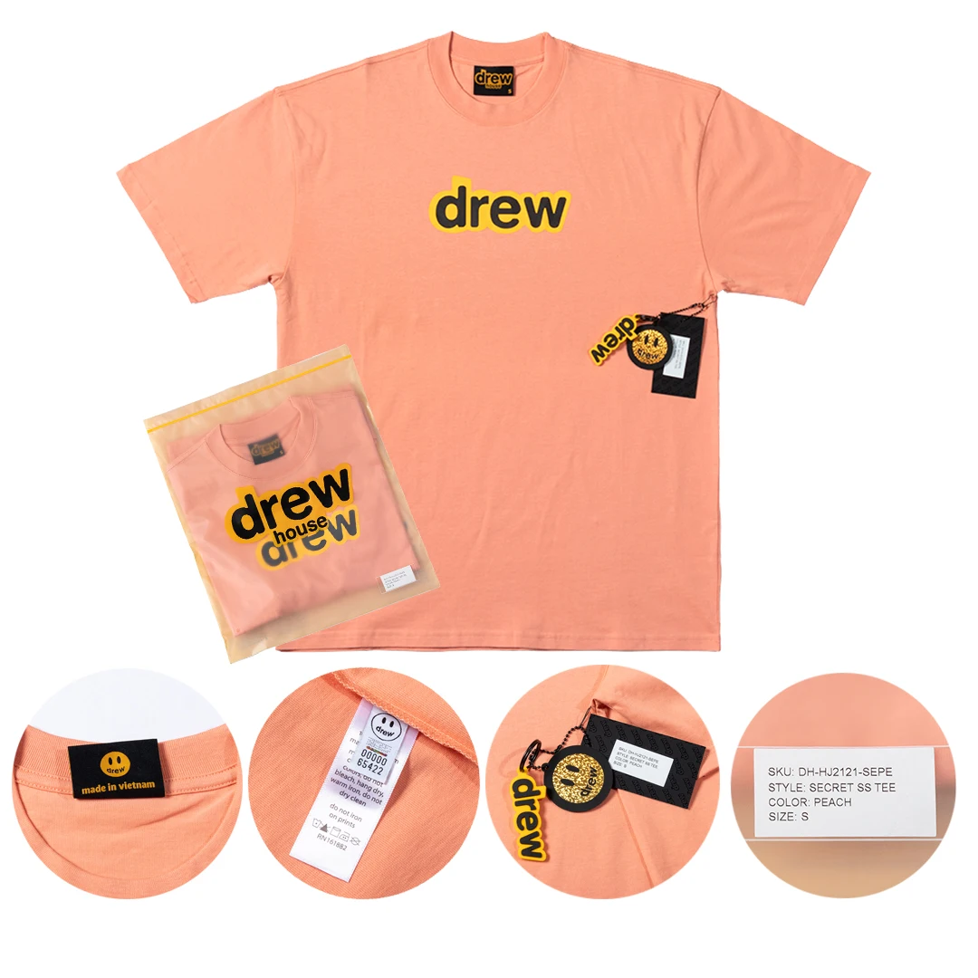 drew t shirt summer 100 cotton men o neck t shirt male womens tshirt short sleeve high quality tops house justin brand smiley free global shipping