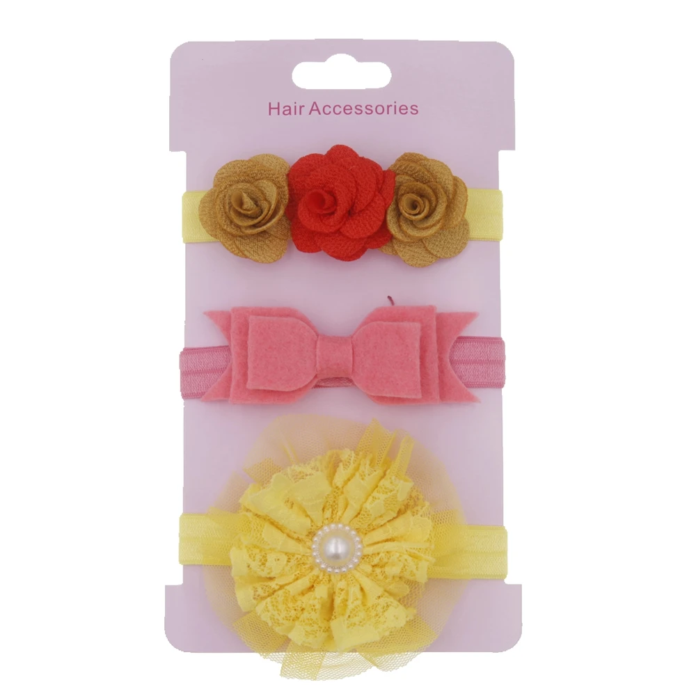 Детские головные уборы с жемчугом Цветочная повязка на голову для девочек