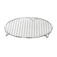 stainless steel round barbecue bbq grill net meshes racks grid round grate steam net camping hiking outdoor mesh wire ne