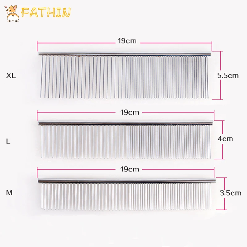Щетка для груминга домашних питомцев модная расческа из нержавеющей стали M L XL