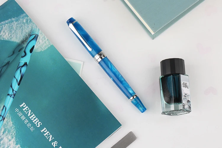 Penbbs 456 полимерная прозрачная качественная авторучка с отрицательным давлением, тонкая ручка 0,5 мм, вакуумное наполнение, подарок для студентов