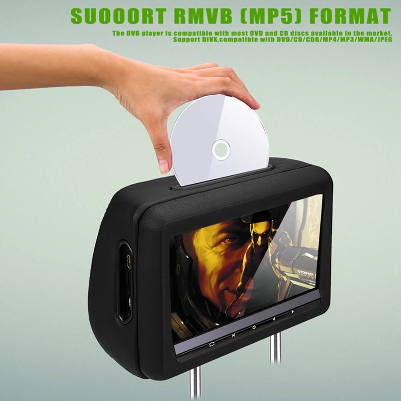 

10.1 Inch Headrest DVD Player Car Rear Seat Media Player with FM/IR/USB/SD(MP5)/Wireless Game/ HDMI-Compatible for Car