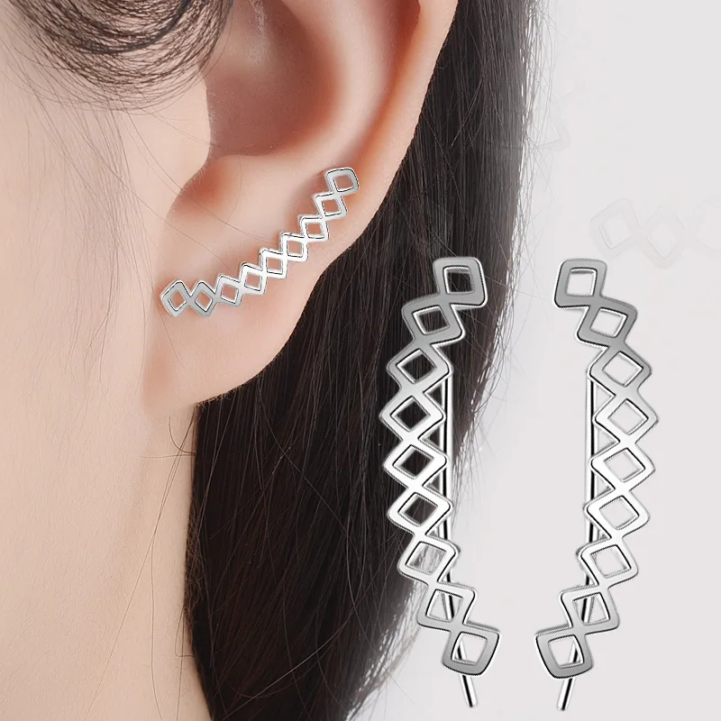 

Exquisite Female Earrings Silver Plated Geometric Triangular Hook Earrings Are Suitable for Women's Wedding Party Jewelry