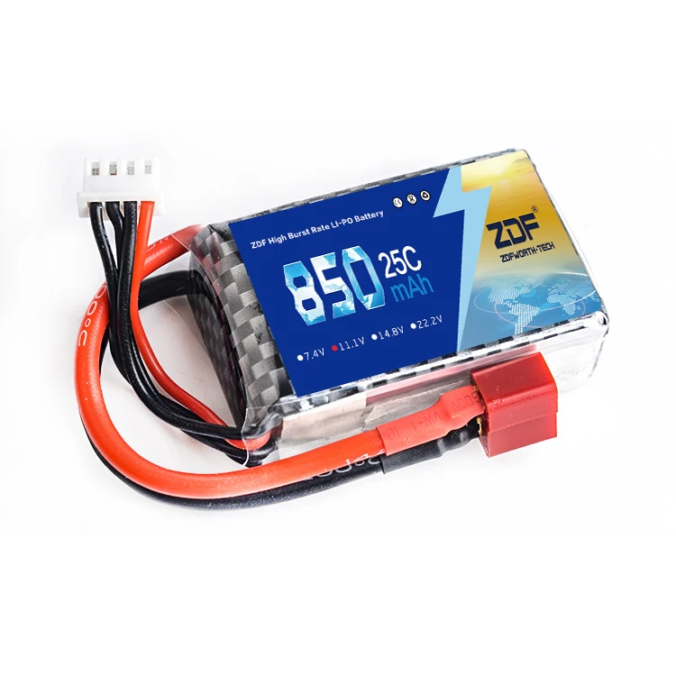 Аккумулятор ZDF Lipo 1S 2S 3S 3 7 в 4 В 11 1 мАч 25C 45C 65C с гнездовой вилкой для