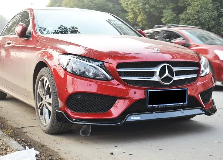 For BENZ W205 Rear spoiler ABS front Bumper Diffuser Bumpers Protector 2016+ After chrome lip rear | Автомобили и мотоциклы