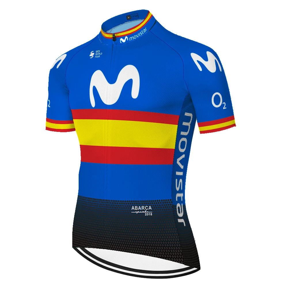 Новинка профессиональная команда movistar Джерси ciclismo 2020 летняя быстросохнущая