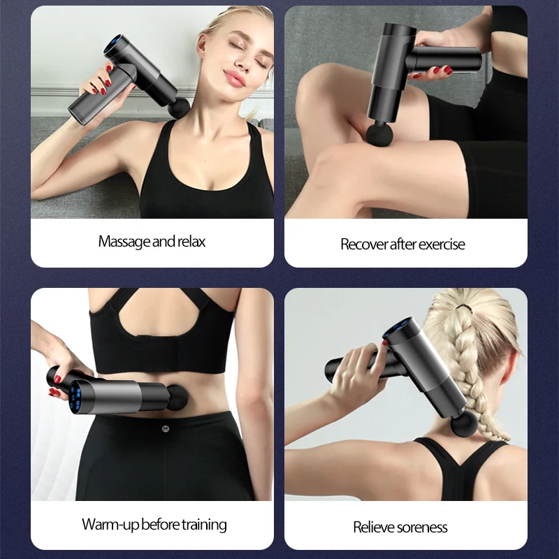 Профессиональный Массажный пистолет перкуссионная терапия массажер