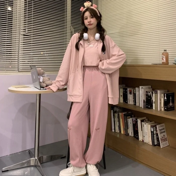

Real Shot 2021 New Autumn Internet Celebrity Waffle Pants