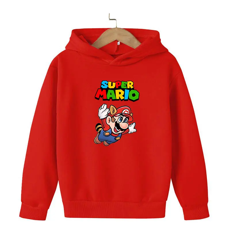 

3D Sweater Kids clothes Casual Outdoor Top Mario Sweatshirt with hood children's Coat Boy Girl Hoodies Spring and Autumn Thin
