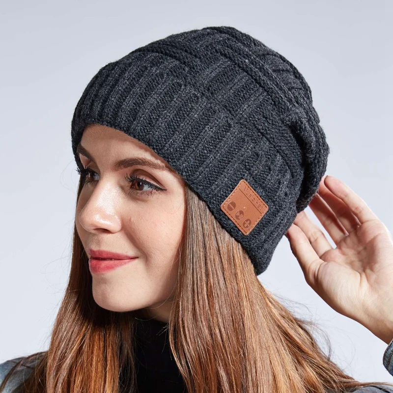 Вязаная шапка для Bluetooth V5.0 съемные стерео музыкальные беспроводные наушники