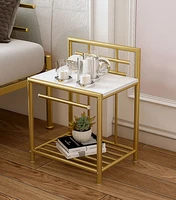 simple modern iron bedside table nightstand with storage rack cabinet sofa side small table easy assembly golden white black