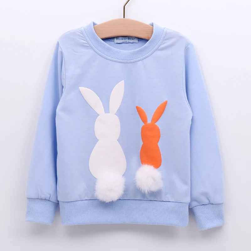 

Children's Clothing Girls Sweater New Autumn Winter Long Sleeved Cartoon Animal Plush Rabbit Girls Clothing Hoodie Sweatshirt
