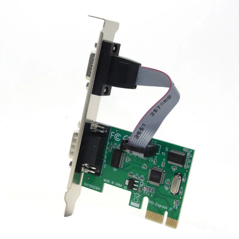 PCIe последовательная плата расширения 2 порта RS232 Com последовательный порт PCI Express