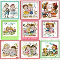 our love diy needlework crafts handmade 14ct 11ct counted stamped cross stitch embroidery kits dmc cotton thread printed canvas