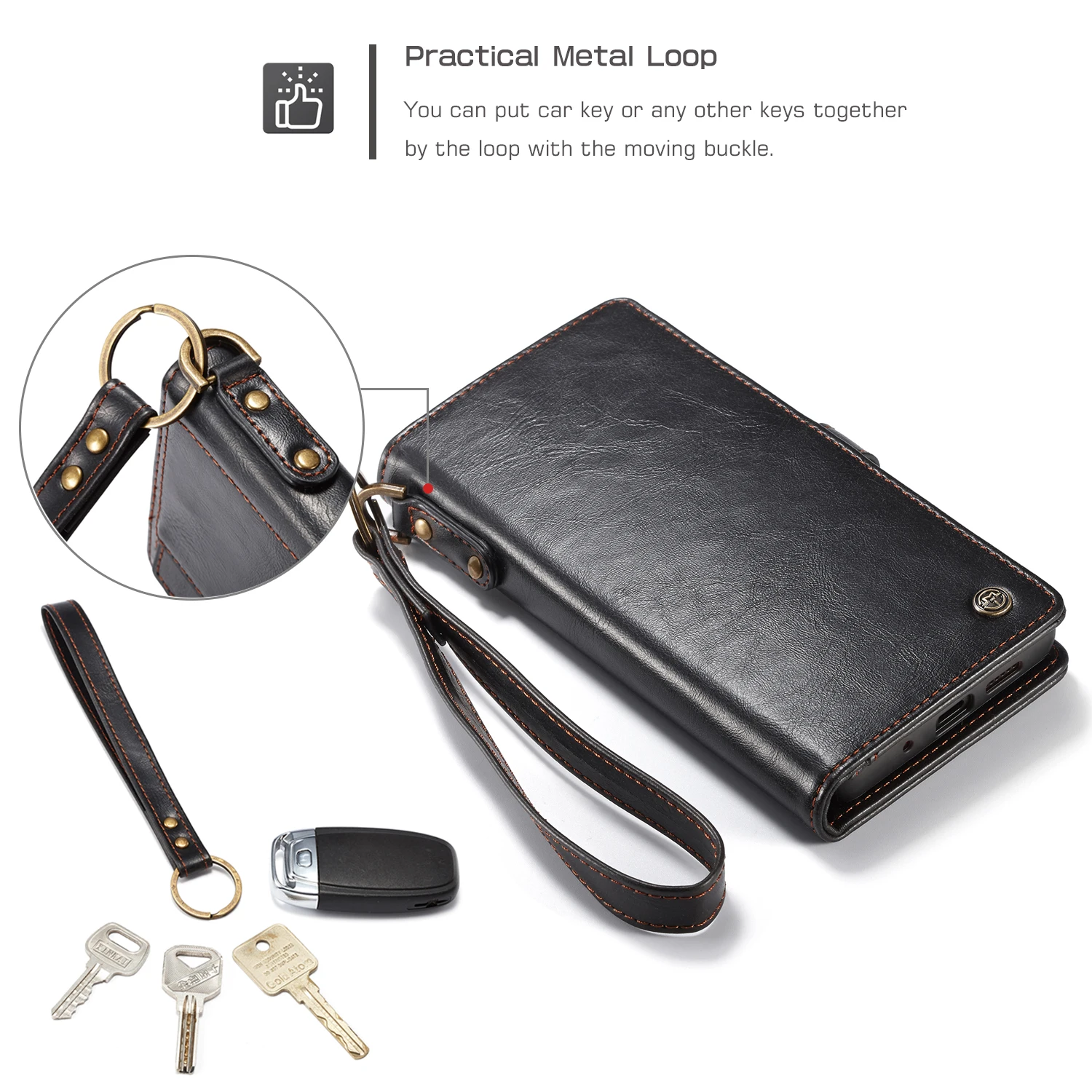

Folio Phone Case For Samsung Galaxy S10 S20 Note 20 Ultra 10 Pro 10Plus Case Cover Luxury Leather 2in1 Card Holder Wallet Coque