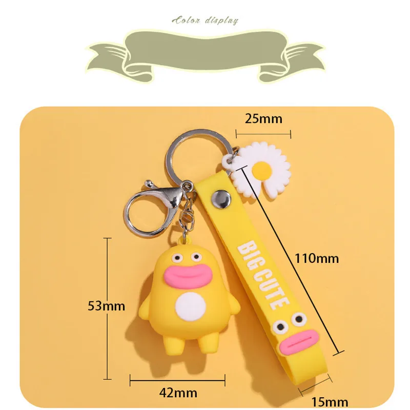 

Creative Cartoon Sausage Keychains Mouth Ugly Monkey Frog Doll Keyring Car Student Backpack Bag Small Gift Pendant Keychain Cute