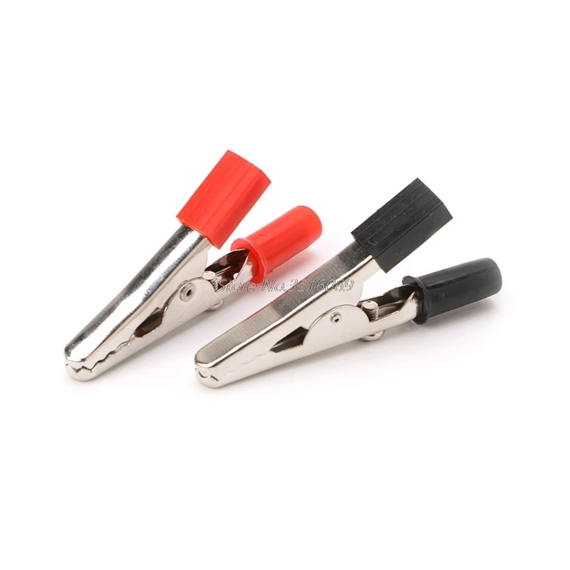 10 шт./лот пластиковые зажимы для кабелей с изолированными ручками под крокодила