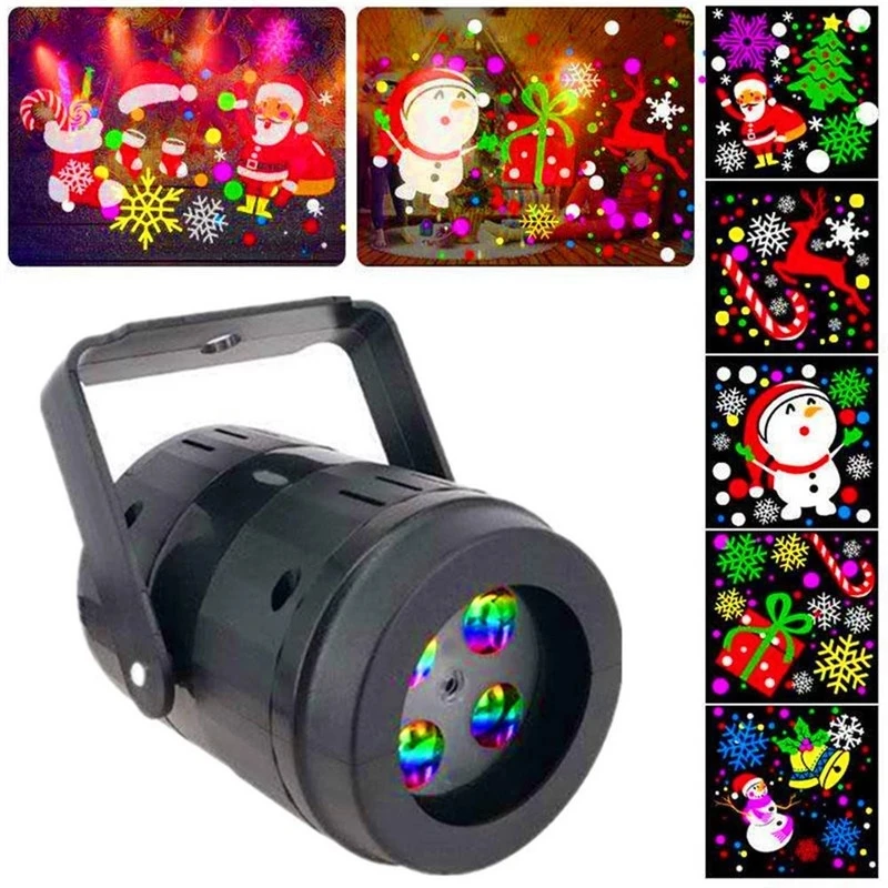 

4W Christmas Snowflake Laser Light Snowfall Projector Moving Snow Garden Laser Projector Lamp Bedroom New Year Party Decor Light