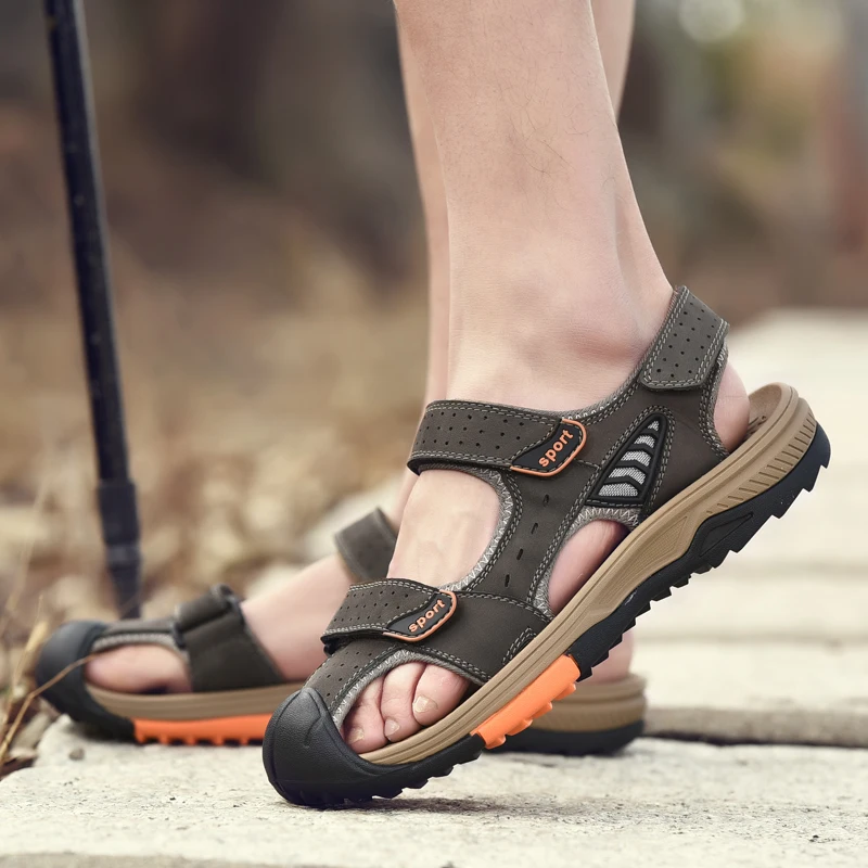 

Beach Slides Men Sandalias Transpirables Sport Shoe Breathabl Breathable Work Shoes 2020 New Men Casual
