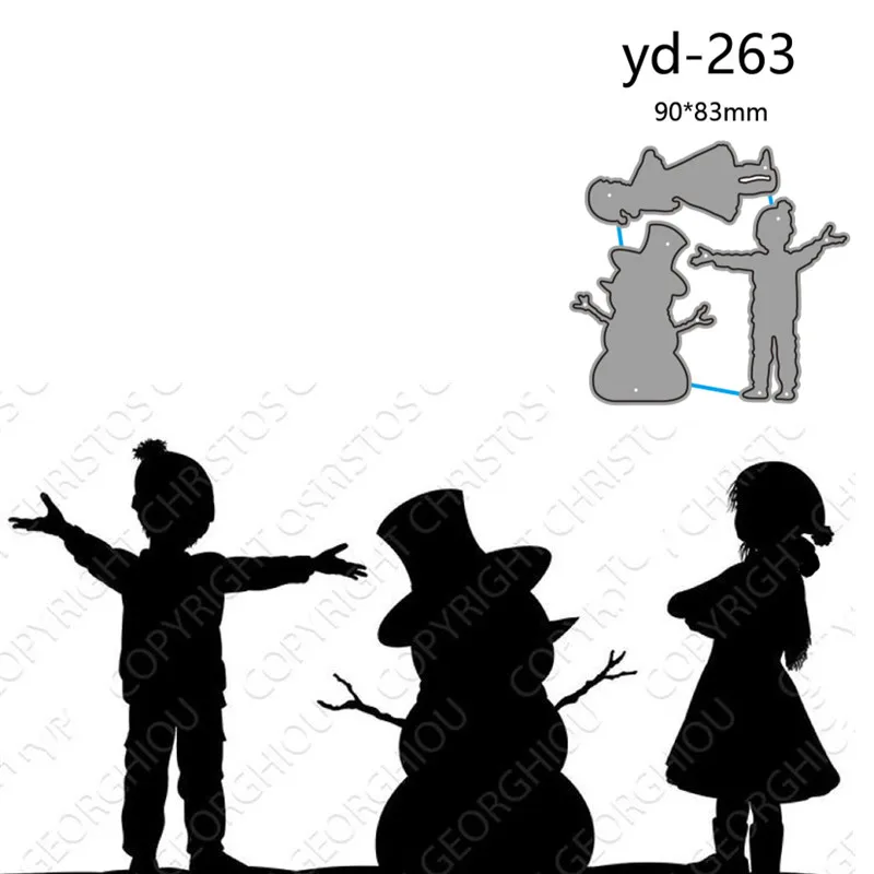 Металлические штампы вырезанные формы зимние Снеговики украшения для