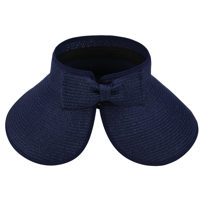 

2020 New Women Summer Visors Hat Foldable Sun Hat Wide Large Brim Beach Hats Straw Hat chapeau femme Beach UV Protection Caps