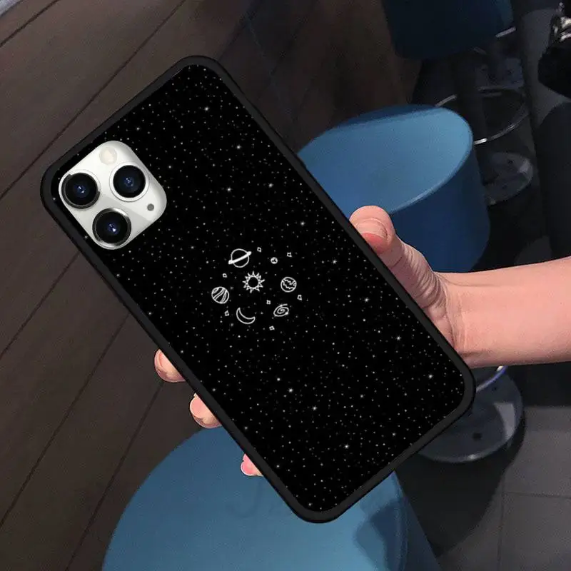 

Space astronaut creative cute cartoon Phone Case For iphone 7 8 12 11 XR XS pro Max Mini plus Soft silicone cover shell funda