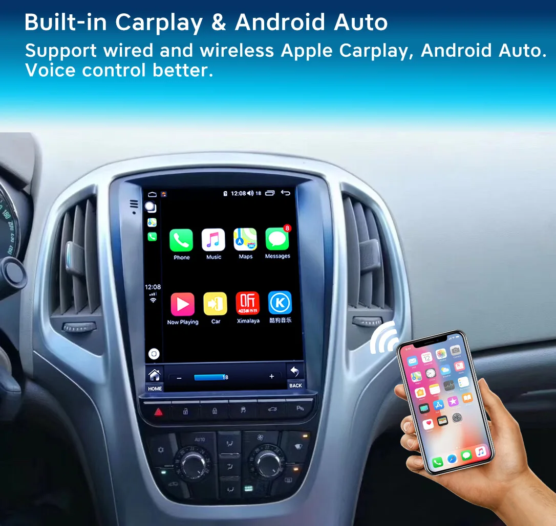 ZOYOSKII Android 9 7 дюймовый вертикальный экран Tesla автомобильный GPS-навигатор