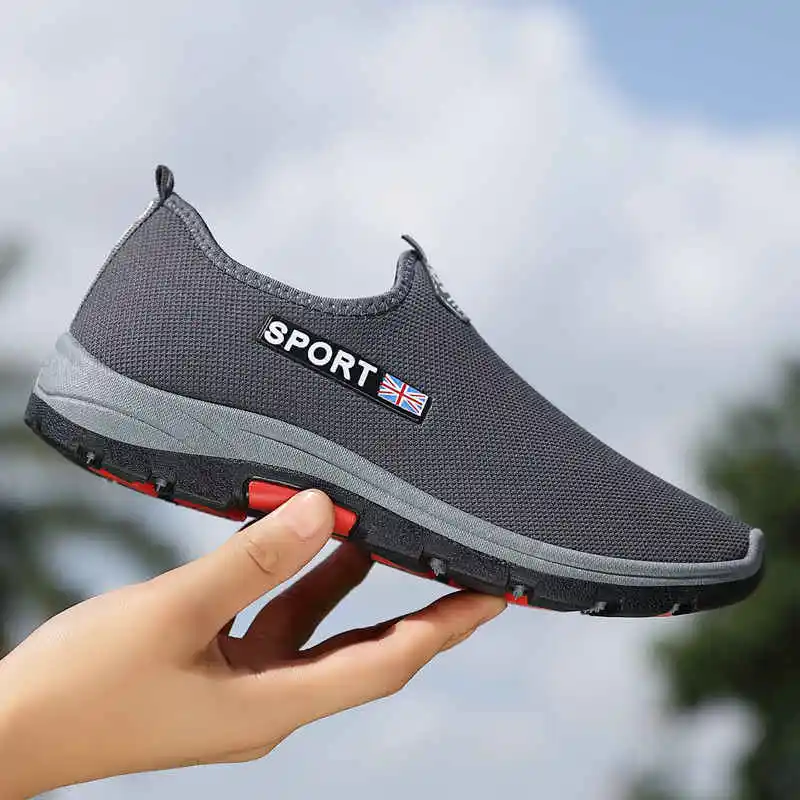 

Fly Weaving Sports Shoes Men Breathable Summer Sneakers Big Size Running Sneakers for Men Low Top Sport Shoe Man Flat Zapatos I2