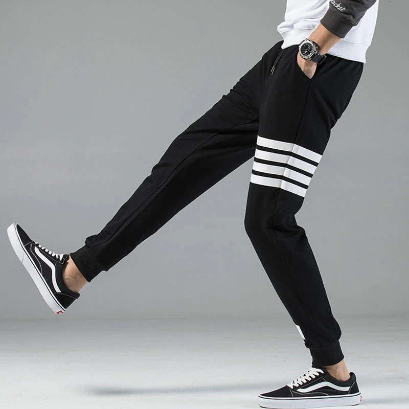 2019 Autumn Men's Pants Striped Sport Brand Youth sweatpants Casual Cotton Trousers Male Clothes tb Man joggers spodnie |