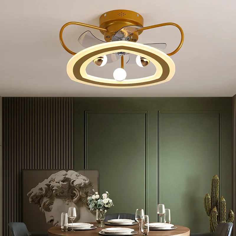 

С подсветкой вентилятор Новая творческая личность бытовой немой акриловый потолочный вентилятор-светильник интеллигентая (ый) лущильная м...