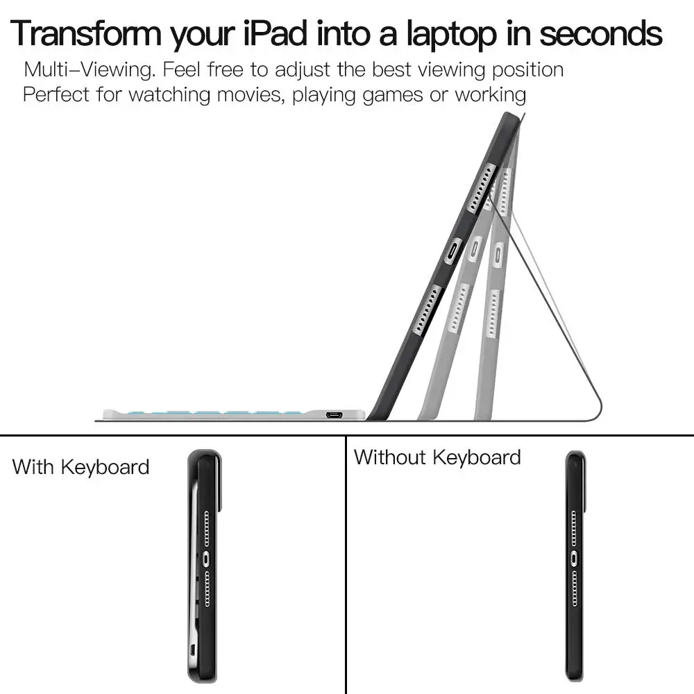 Для ipad 7th 10," американская Bluetooth клавиатура чехол для планшета 7 цветов с подсветкой кожаный чехол держатель ручки